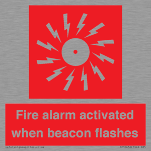 Fire alarm activated when beacon flashes